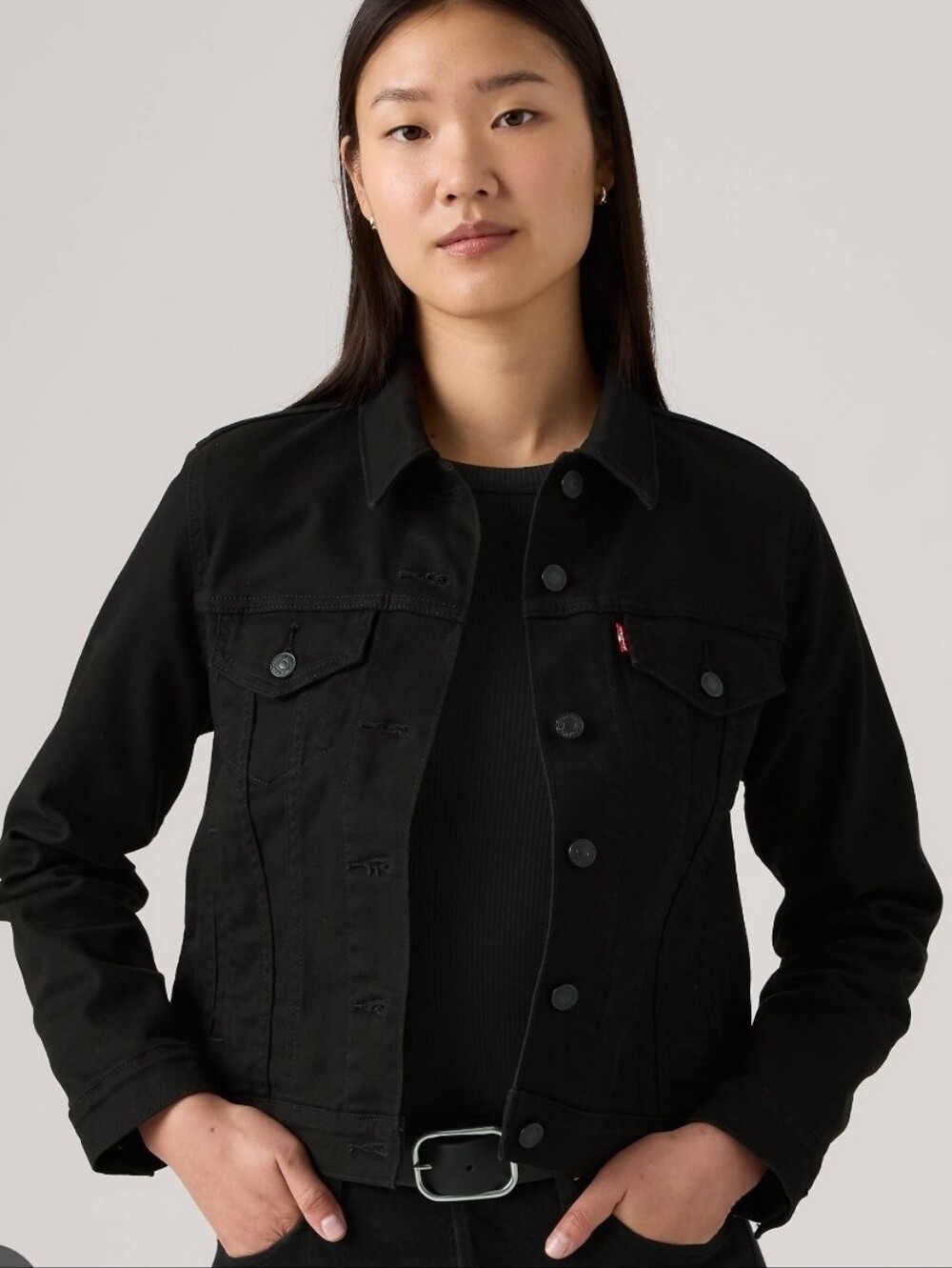 Levi's Black Denim Jacket for Women Sz L